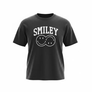 H & M Smiley Originals Black T Shirt Unisex M